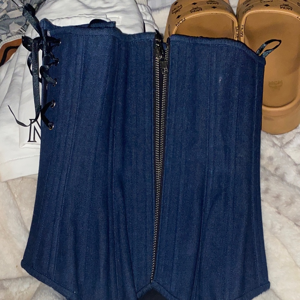 Stylish Blue Corset Top